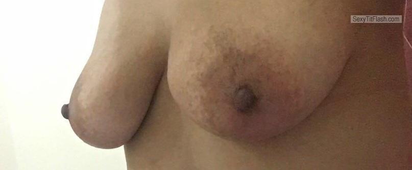 Tit Flash: Wife's Big Tits (Selfie) - Nadia from United Kingdom